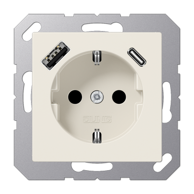 Розетка SCHUKO з USB тип AC
