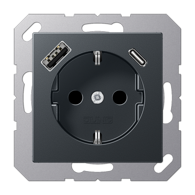 Розетка SCHUKO з USB тип AC