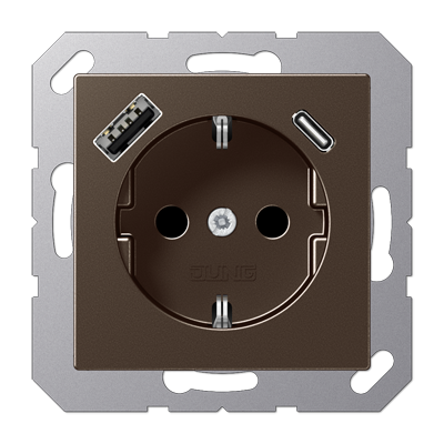 Розетка SCHUKO з USB тип AC