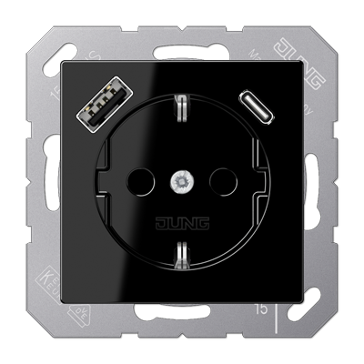 Розетка SCHUKO з USB тип AC