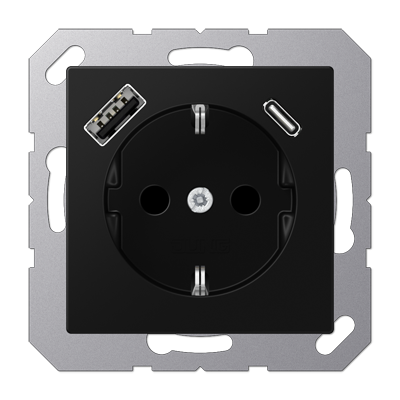 Розетка SCHUKO з USB тип AC