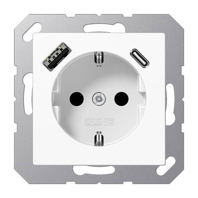 Розетка SCHUKO з USB тип AC