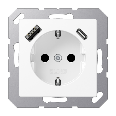 Розетка SCHUKO з USB тип AC