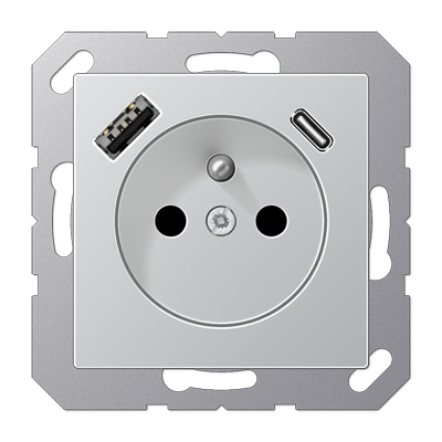Розетка франко-бельгійського стандарту з USB тип AC