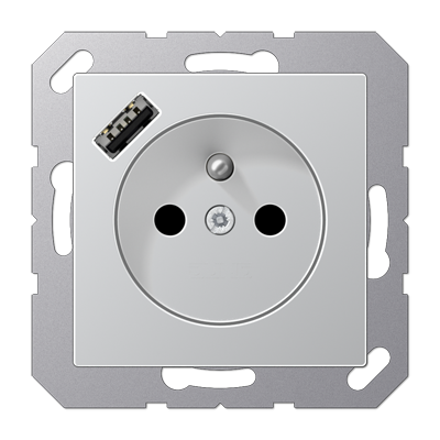 Розетка франко-бельгійського стандарту з USB тип A
