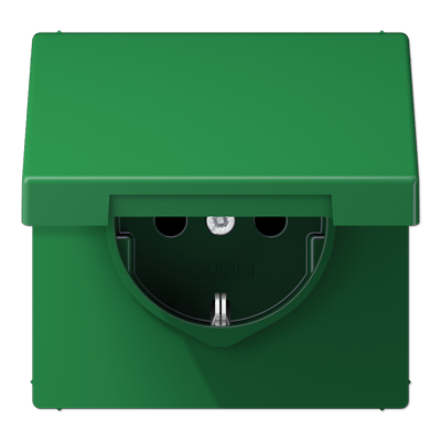 Розетка SCHUKO з кришкою і полем для надписів