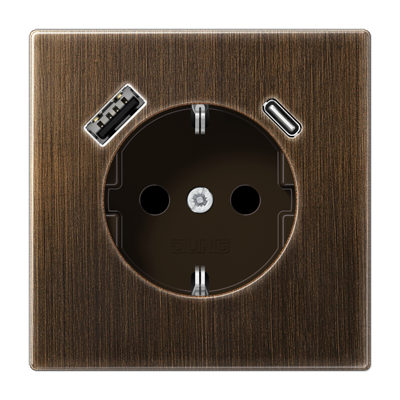 Розетка SCHUKO з USB тип AC