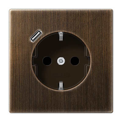 Розетка SCHUKO з USB тип C