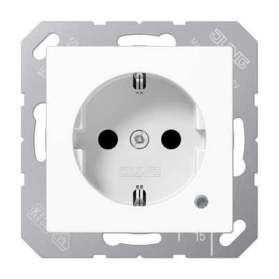 Розетка SCHUKO з захисними шторками SILVER PLUS