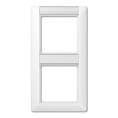 Рамка 2-постова з полем для надписів SILVER PLUS
