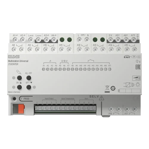 Універсальний багатостанційний KNX, пристрій для монтажу на рейку, 8 рейкових модулів, Secure