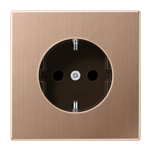 Розетка SCHUKO®, 16 A 250 V ~, гвинтові клеми, серія LS, матова бронза
