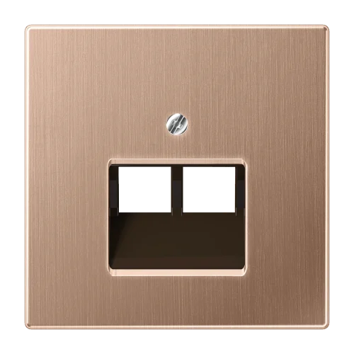 Центральна пластина для розеток IAE/UAE, 2 x 8-полюсні, серія LS, матова бронза